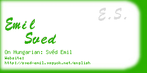 emil sved business card
