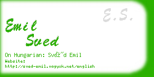 emil sved business card